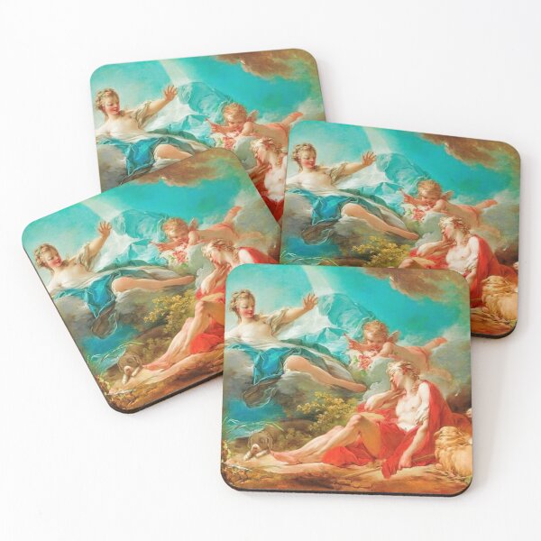 Item preview, Diana, virgin goddess of the hunt Rococo (made more vibrant) (Dianna and Endymion Fragonard 1732) designed and sold by CristalleLisa.