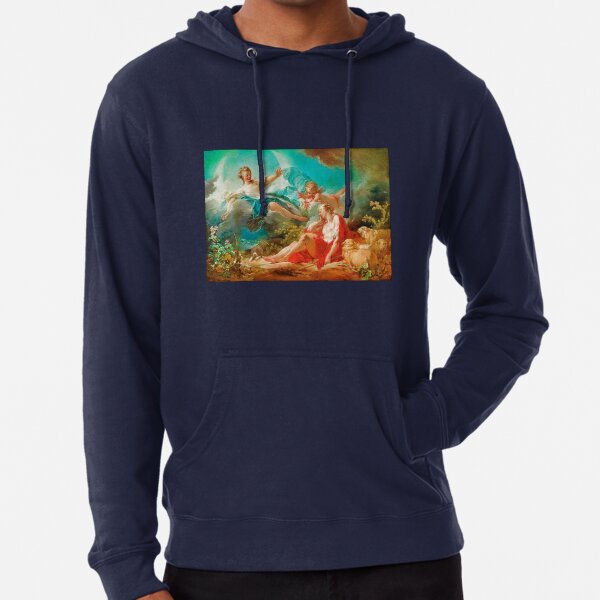 Diana, virgin goddess of the hunt Rococo (made more vibrant) (Dianna and Endymion Fragonard 1732) Lightweight Hoodie