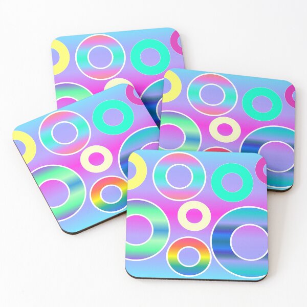 Item preview, Colorful Pink and Sky Blue Gradient Doughnut Design designed and sold by Suzzyrein.