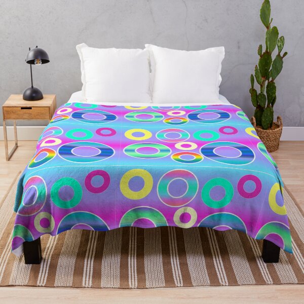 Item preview, Colorful Pink and Sky Blue Gradient Doughnut Design designed and sold by Suzzyrein.