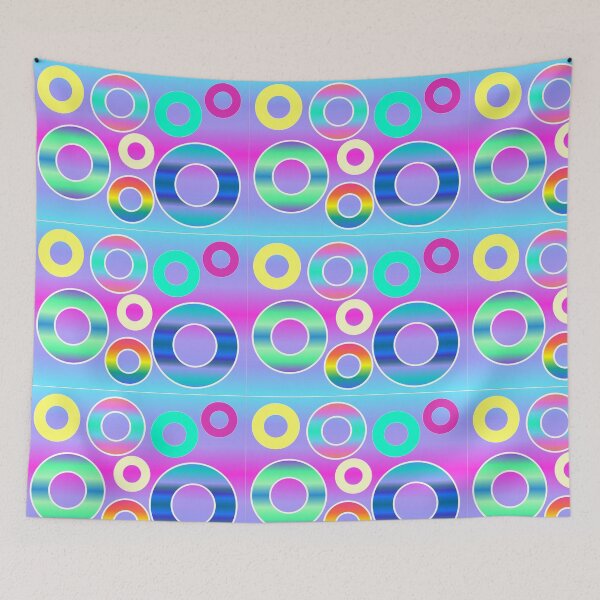 Item preview, Colorful Pink and Sky Blue Gradient Doughnut Design designed and sold by Suzzyrein.