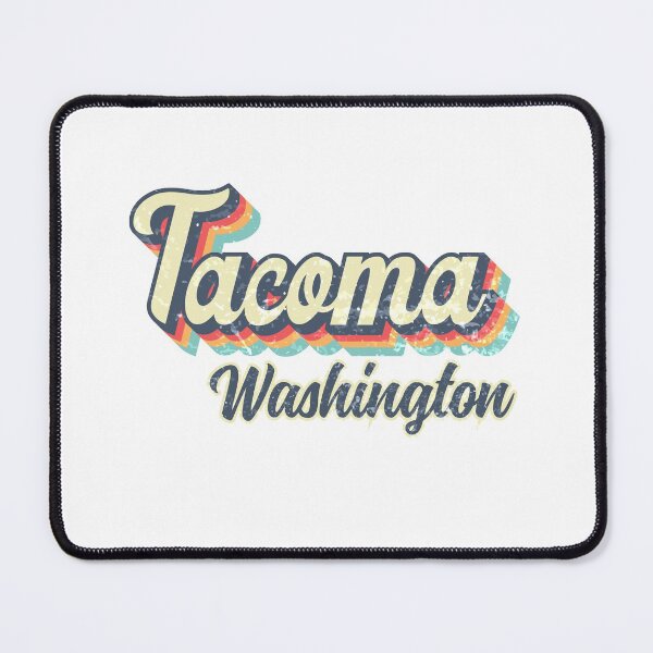 Item preview, Tacoma city Washington Retro Vintage 70s rainbow designed and sold by Teelogic.
