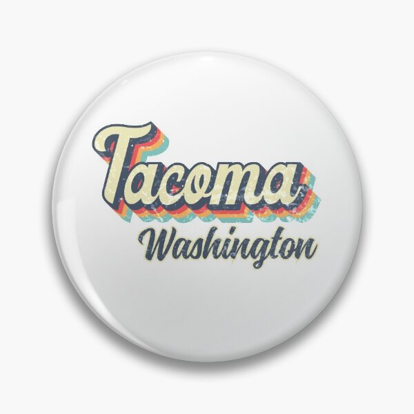 Item preview, Tacoma city Washington Retro Vintage 70s rainbow designed and sold by Teelogic.