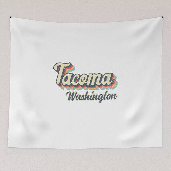 Item preview, Tacoma city Washington Retro Vintage 70s rainbow designed and sold by Teelogic.