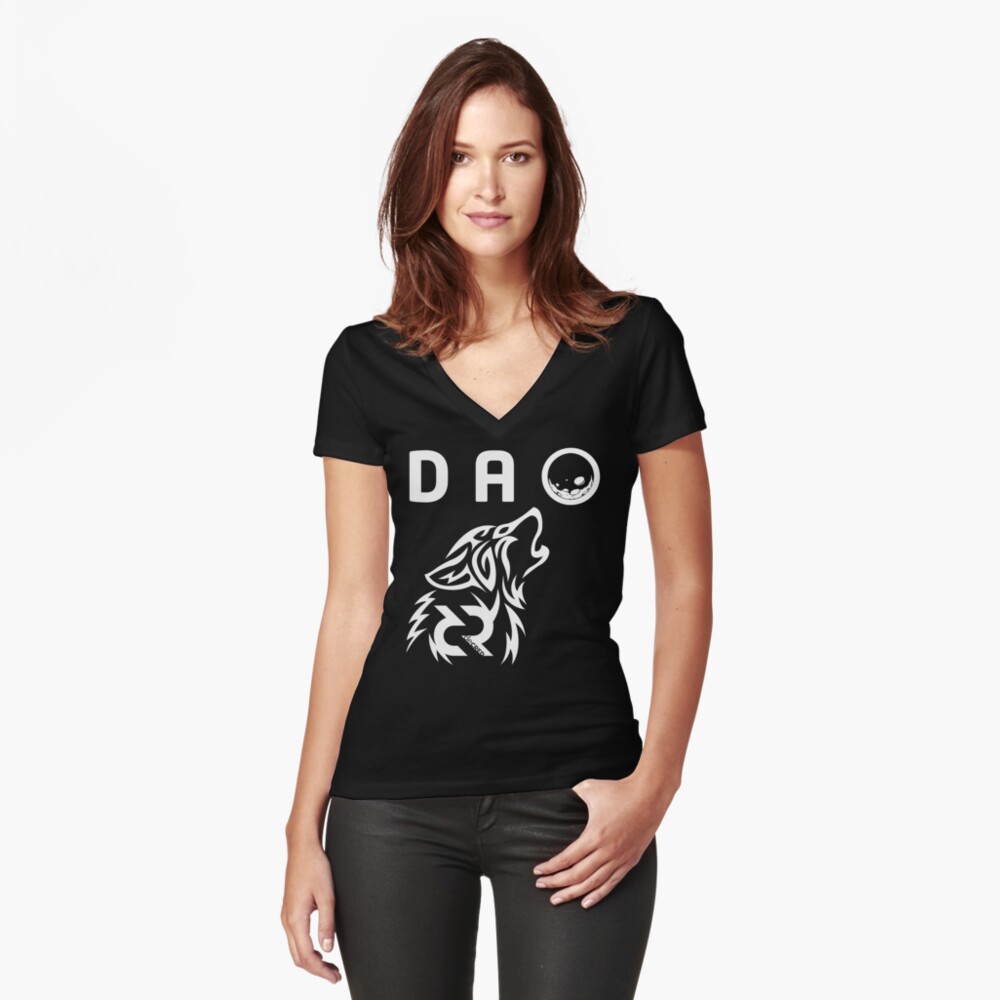 Item preview, Fitted V-Neck T-Shirt designed and sold by OfficialCryptos.