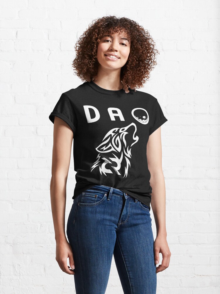 Thumbnail 4 of 7, Classic T-Shirt, Decred DAO wolf © v1 (Design timestamped by https://timestamp.decred.org/) designed and sold by OfficialCryptos.