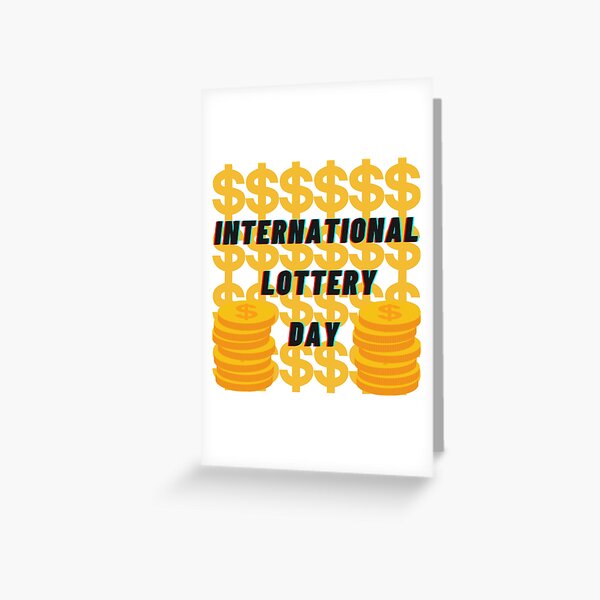 International Lottery Day Design Greeting Card