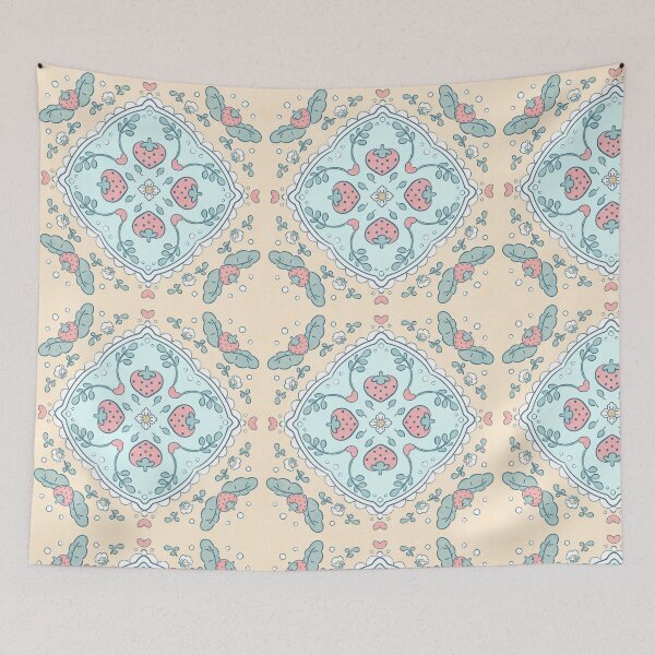 Item preview, Strawberry Portuguese tile designed and sold by Phabals.
