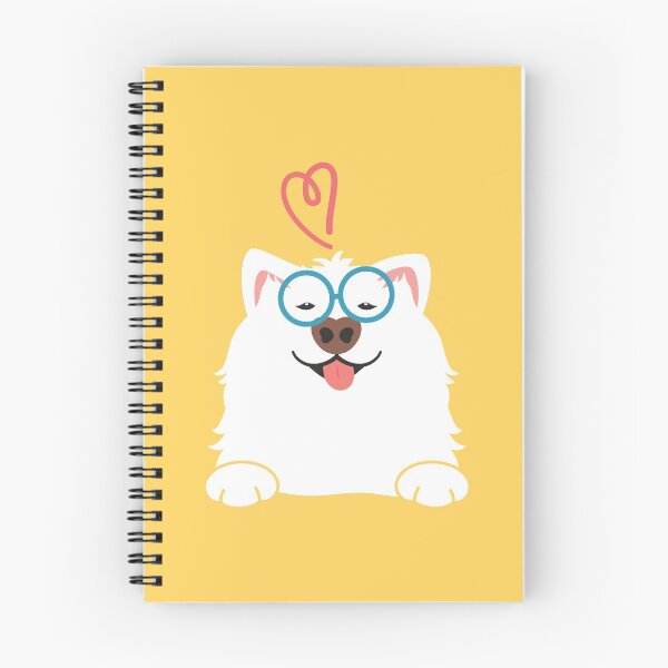 Item preview, LOVE Cute Samoyed Dog with Glasses designed and sold by Lulupainting.