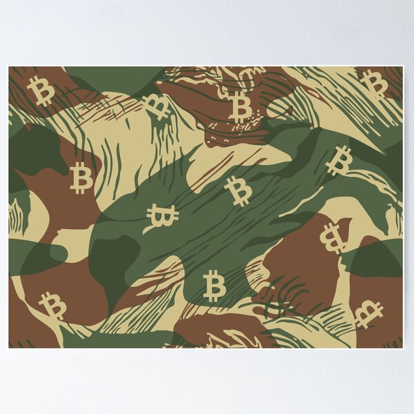 Item preview, Bitcoin Camouflage Rhodesian Brushstroke  designed and sold by arendbotha.