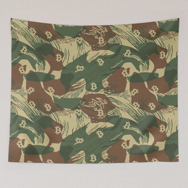Item preview, Bitcoin Camouflage Rhodesian Brushstroke  designed and sold by arendbotha.