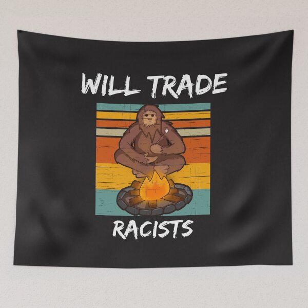 Item preview, Will trade racists for refugees (Big Foot Camper) designed and sold by UnboundFull.