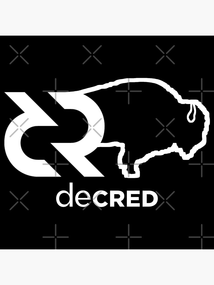 Thumbnail 2 of 2, Greeting Card, Decred Bison © v1 (Design timestamped by https://timestamp.decred.org/) designed and sold by OfficialCryptos.