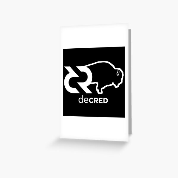Decred Bison © v1 (Design timestamped by https://timestamp.decred.org/) Greeting Card