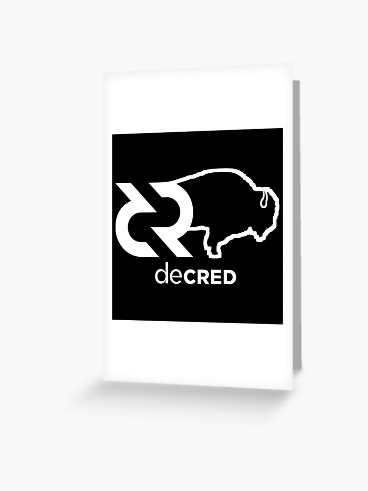 Thumbnail 1 of 2, Greeting Card, Decred Bison © v1 (Design timestamped by https://timestamp.decred.org/) designed and sold by OfficialCryptos.