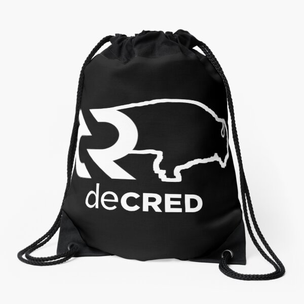 Decred Bison © v1 (Design timestamped by https://timestamp.decred.org/) Drawstring Bag