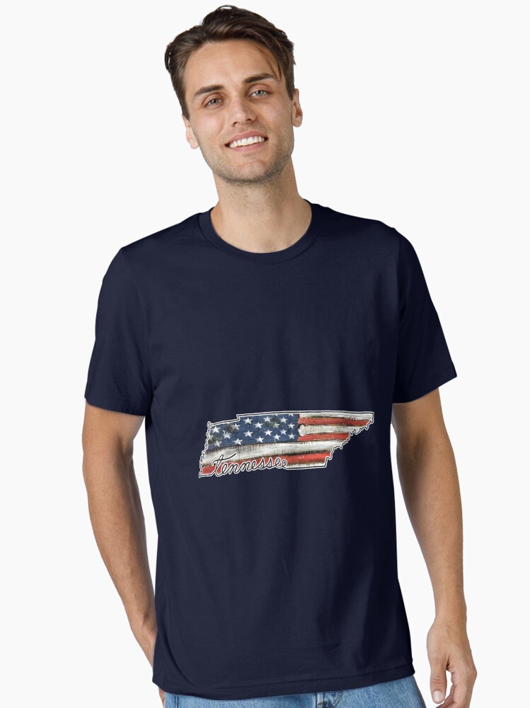 Tennessee State American Flag T-Shirt