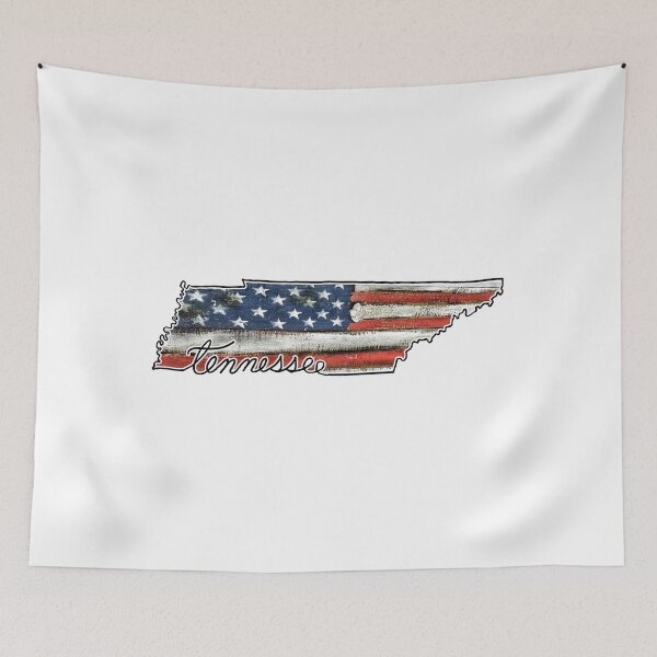 Item preview, Tennessee State Outline with USA Flag designed and sold by Michael Garber.