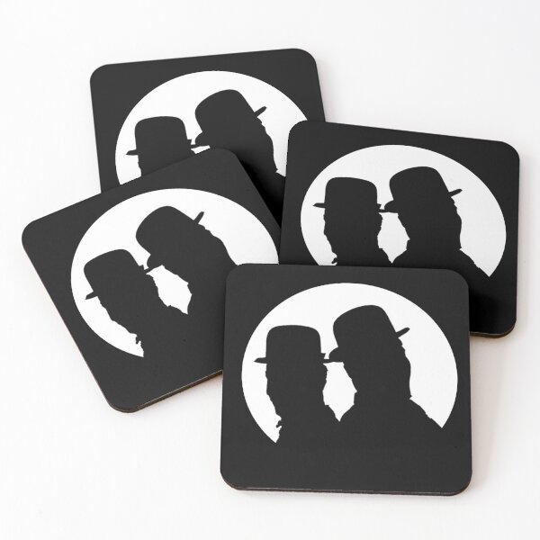 Laurel and Hardy Silhouette Coasters (Set of 4)