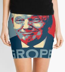 Donald Trump Grope Poster. (Obama hope parody) Mini Skirt