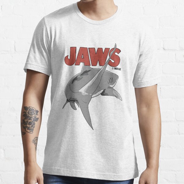 Jaws Men's Short Sleeve T-Shirt Vintage Maroon Heather Quints Charter XL