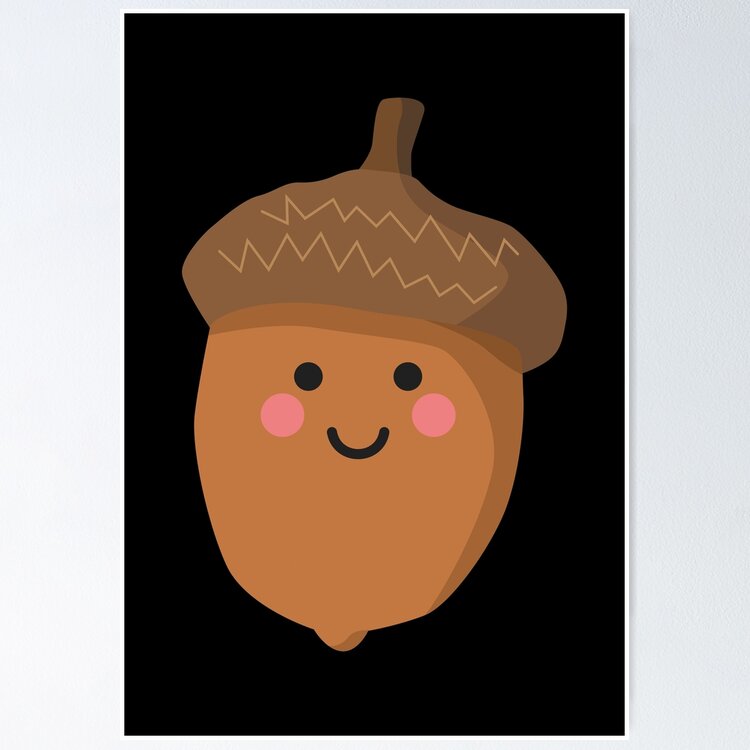 Cute Acorn with Hat Sticker