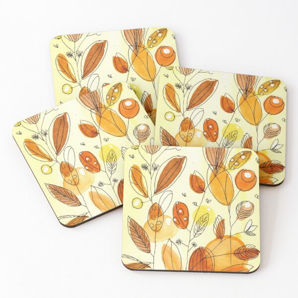 Item preview, Yellow Tones Watercolour Doodles designed and sold by AnnetteGWhite.