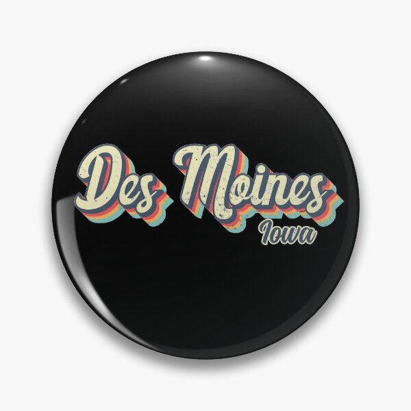 Item preview, Des Moines city Iowa Retro Vintage 70s rainbow designed and sold by Teelogic.