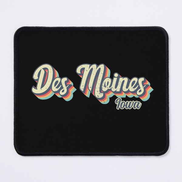 Item preview, Des Moines city Iowa Retro Vintage 70s rainbow designed and sold by Teelogic.