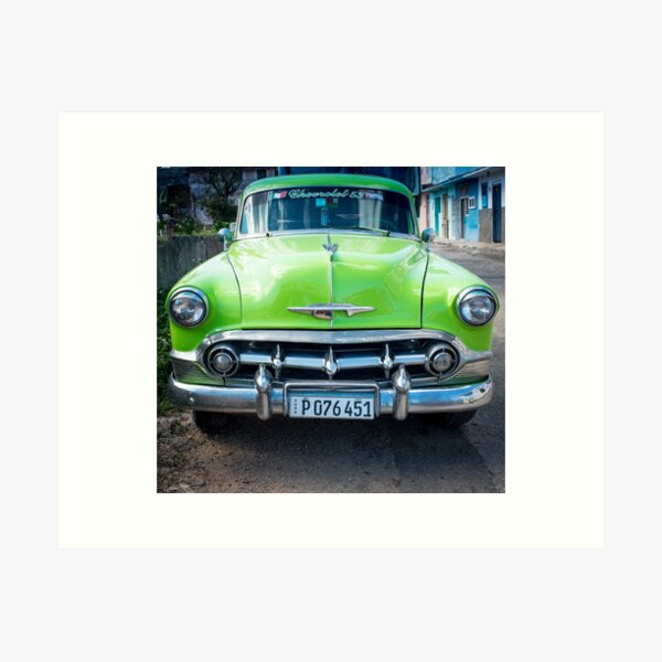 American car from the 50's in Havana, Cuba Art Print