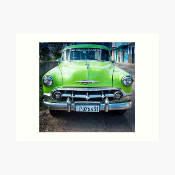 American car from the 50's in Havana, Cuba Art Print
