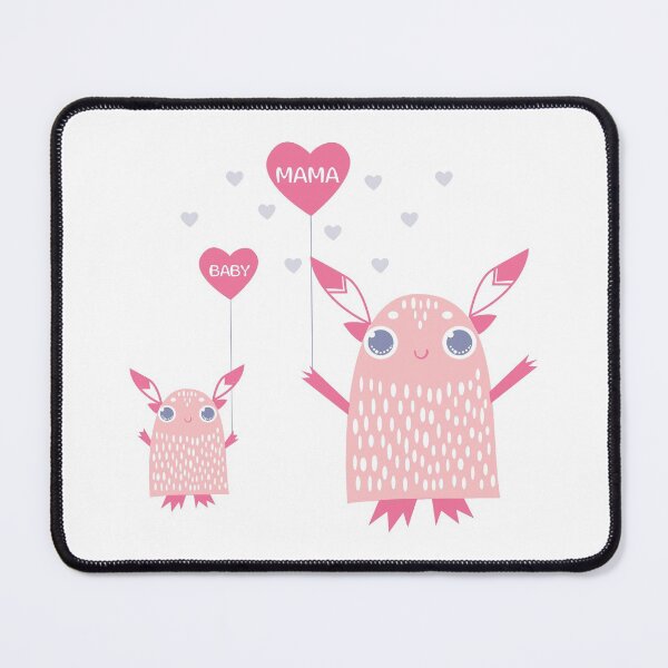 Item preview, cute mama and baby monster designed and sold by ddesignnstudio.