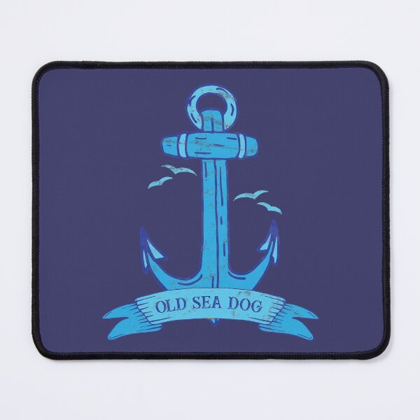 Item preview, Vintage Old Sea Dog Weathered Blue Anchor designed and sold by HotHibiscus.