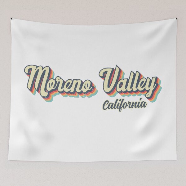 Item preview, Moreno Valley City California Retro Vintage 70s rainbow designed and sold by Teelogic.