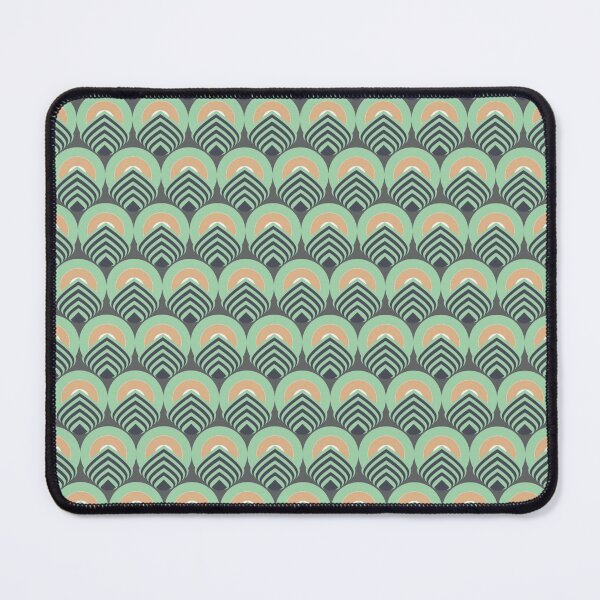 Item preview, green and brown traditional print with grey background designed and sold by ddesignnstudio.