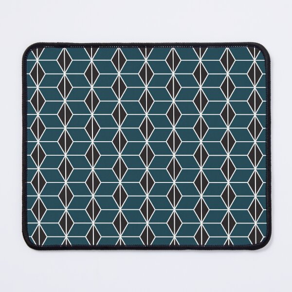 Item preview, black and white geometric print with blue background designed and sold by ddesignnstudio.
