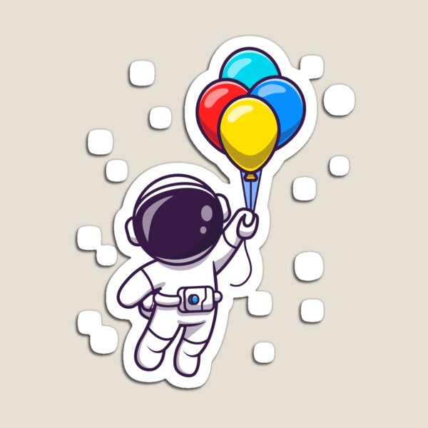 Imán Astronauta Flotando Con Globos Cartoon Vector Icon Illustration Concepto De Icono De 5839