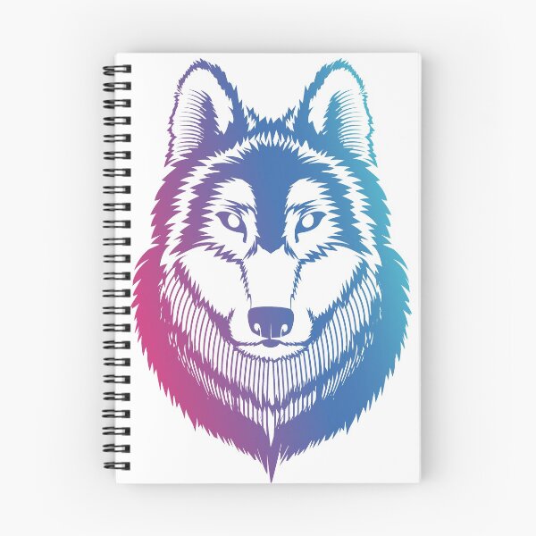 Item preview, colored wolf illustration designed and sold by wolvoo.