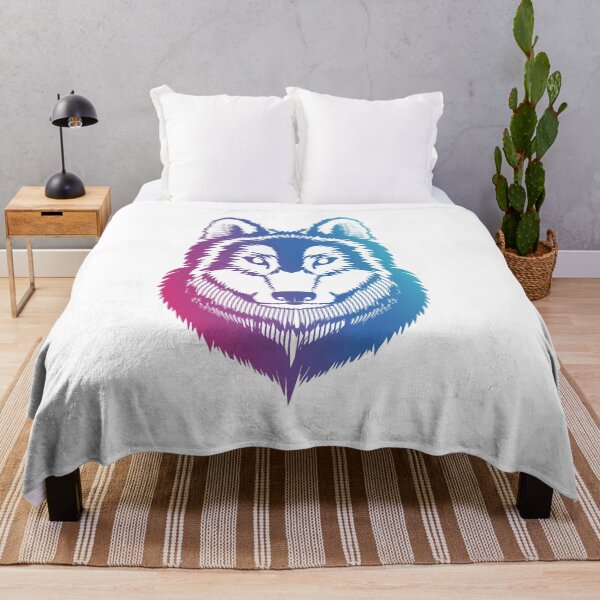 Item preview, colored wolf illustration designed and sold by wolvoo.