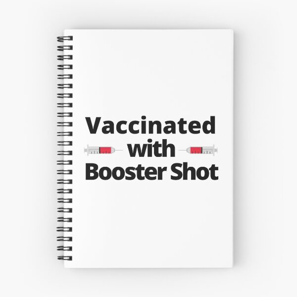 Item preview, Vaccinated with Booster Shot, Syringe (Black Text) - Covid Booster Shot for Vaccinated People - Covid Vaccine designed and sold by CaitU.