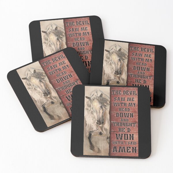 Item preview, White Horses With Jesus - The Devil Saw Me With My Head Down Anf Thought designed and sold by MagicatcoArt.