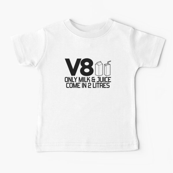 V8 - Seulement le lait et le jus viennent dans 2 litres (2) T-shirt bébé