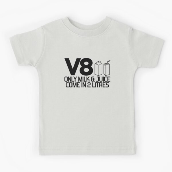 V8 - Seulement le lait et le jus viennent dans 2 litres (2) T-shirt enfant