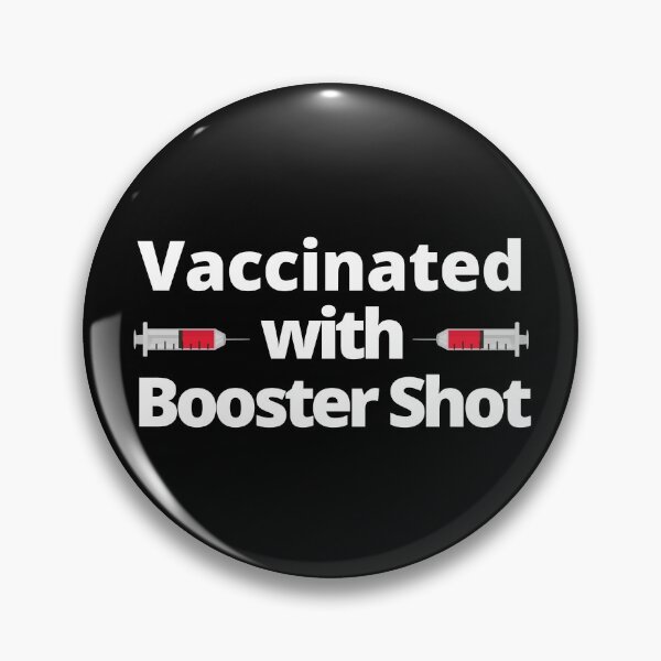 Artikelvorschau, Geimpft mit Booster Shot Spritze (weißer Text) - Covid Booster Shot für Geimpfte - Covid-Impfstoff entworfen und verkauft von CaitU.