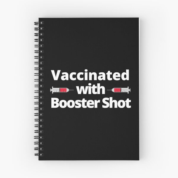 Item preview, Vaccinated with Booster Shot Syringe (White Text) - Covid Booster Shot for Vaccinated People - covid vaccine designed and sold by CaitU.