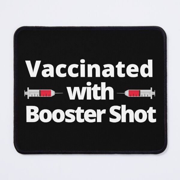 Item preview, Vaccinated with Booster Shot Syringe (White Text) - Covid Booster Shot for Vaccinated People - covid vaccine designed and sold by CaitU.