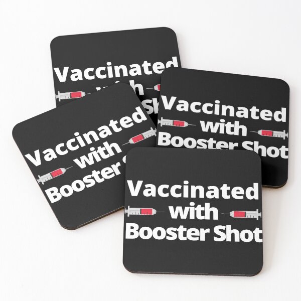Item preview, Vaccinated with Booster Shot Syringe (White Text) - Covid Booster Shot for Vaccinated People - covid vaccine designed and sold by CaitU.