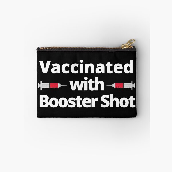 Item preview, Vaccinated with Booster Shot Syringe (White Text) - Covid Booster Shot for Vaccinated People - covid vaccine designed and sold by CaitU.