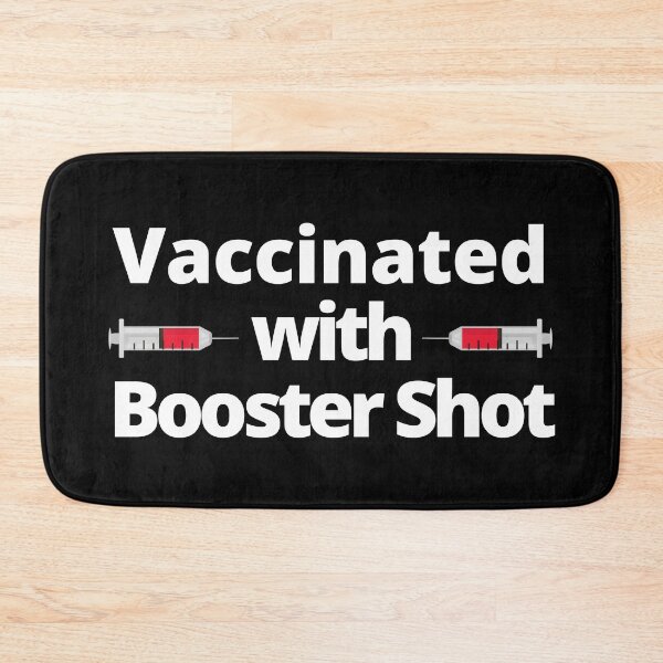 Item preview, Vaccinated with Booster Shot Syringe (White Text) - Covid Booster Shot for Vaccinated People - covid vaccine designed and sold by CaitU.