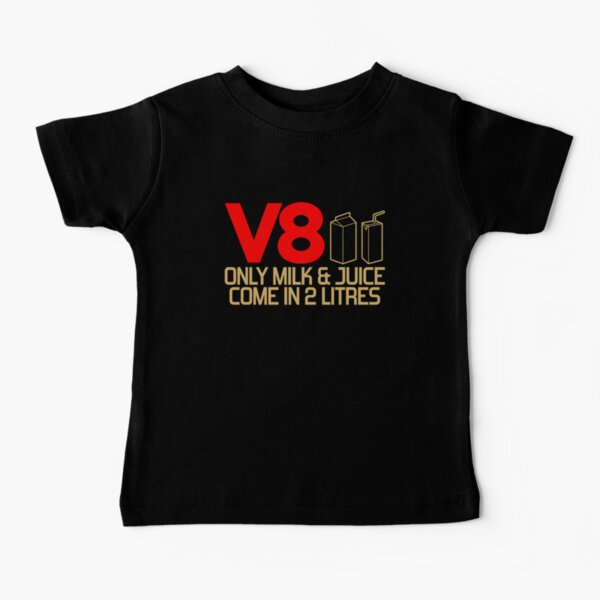 V8 - Seulement le lait et le jus entrent dans 2 litres (3) T-shirt bébé